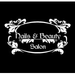 Sablon sticker de perete pentru salon de infrumusetare - J000L - Nail&Beauty Salon - Alb